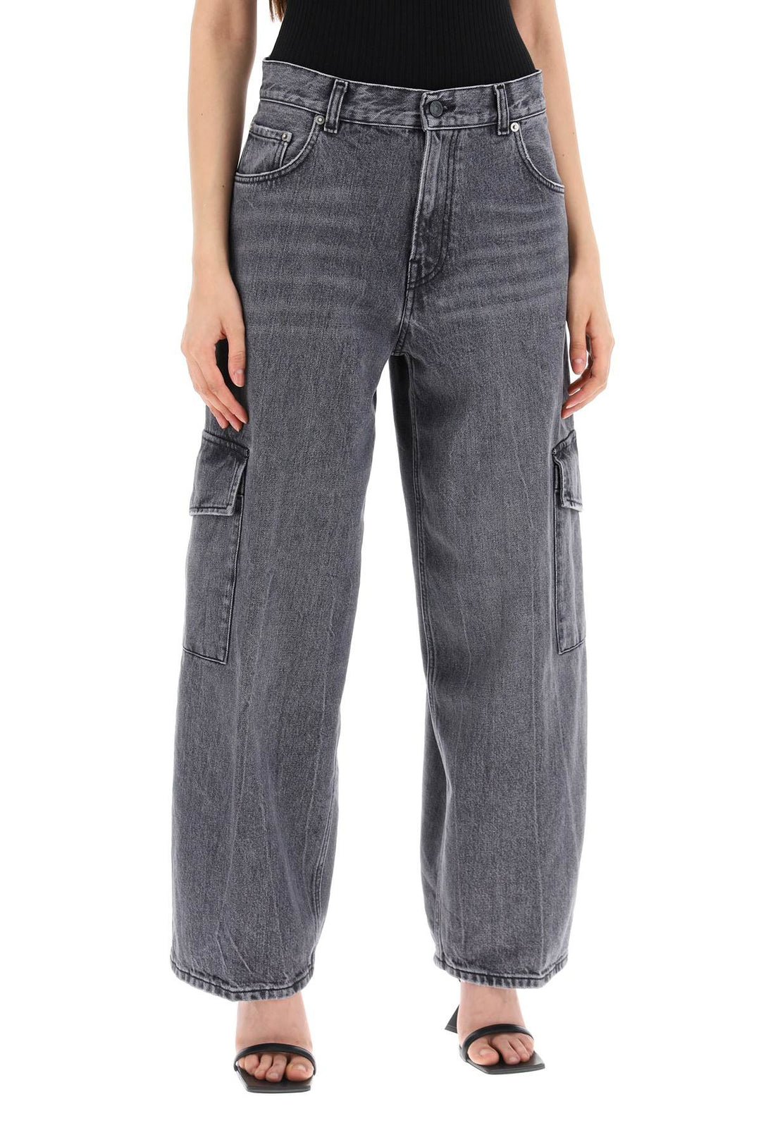 Haikure Bethany Cargo Jeans   Grey