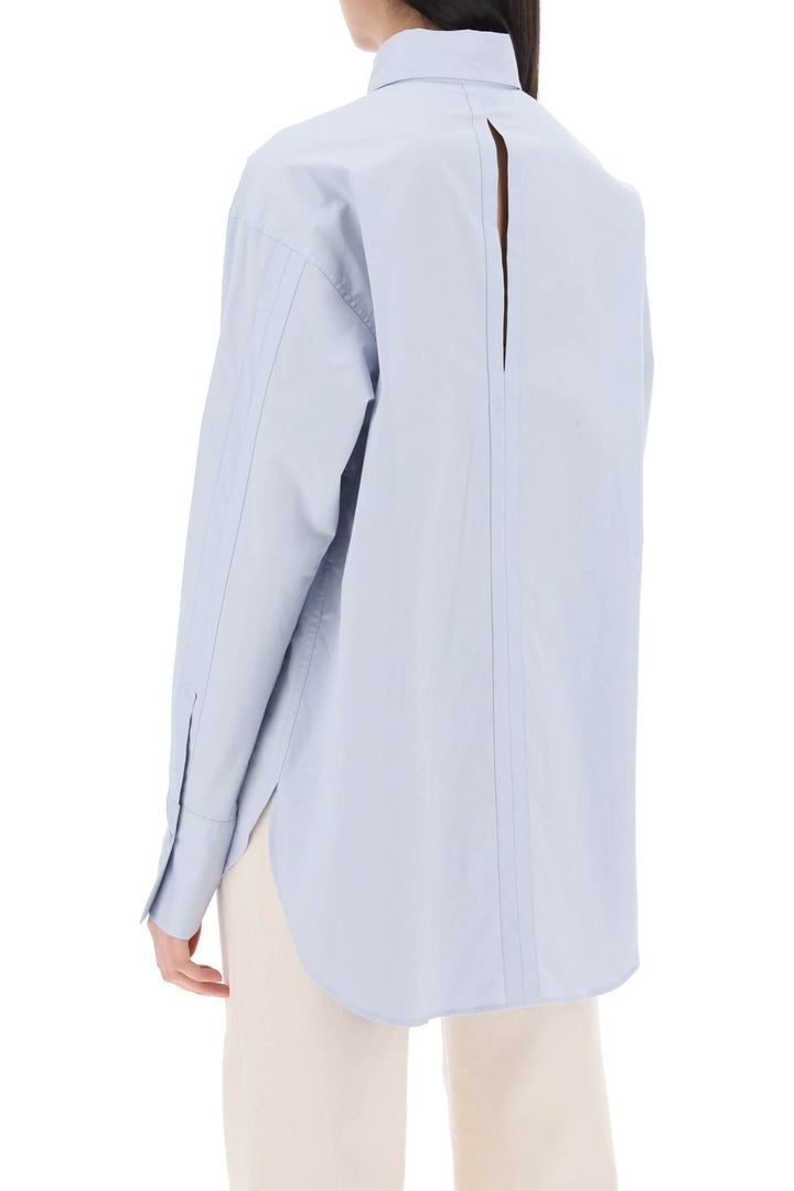 Closed Replace With Double Quoteoversized Cotton Gabardine   Celeste