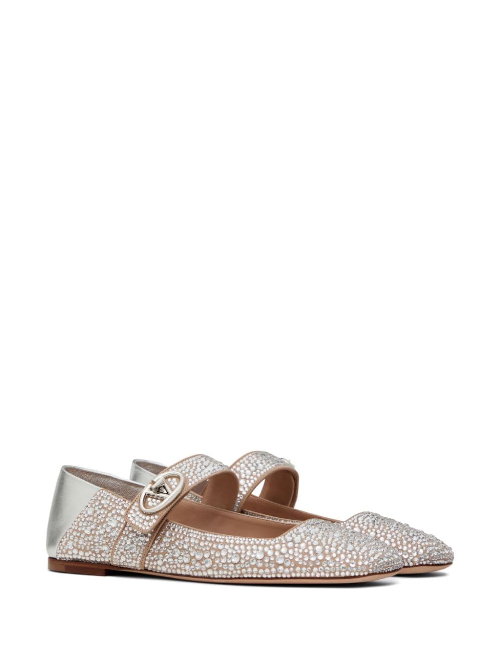 Valentino Garavani VLogo crystal flats