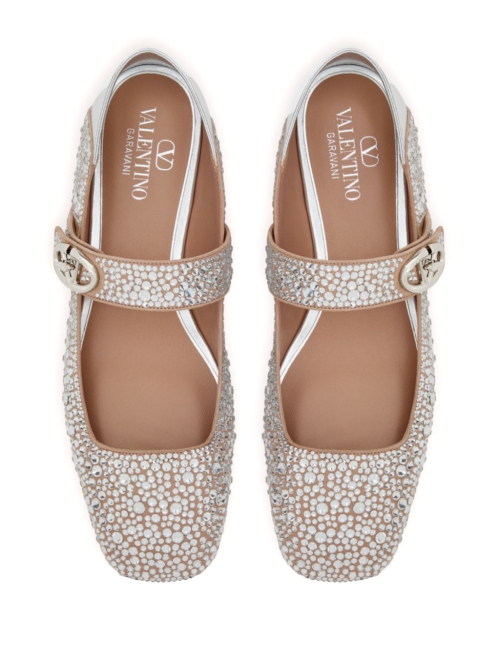 Valentino Garavani VLogo crystal flats