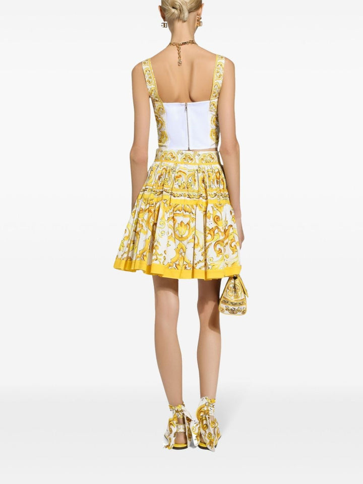 Dolce & Gabbana Majolica Skirt Yellow