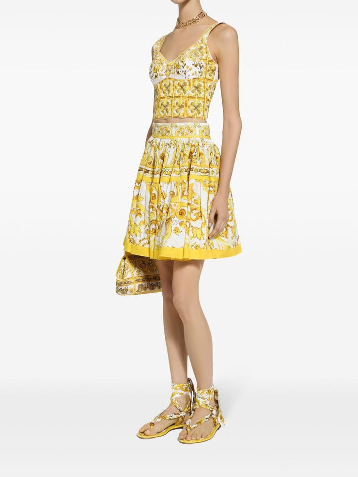 Dolce & Gabbana Majolica Skirt Yellow