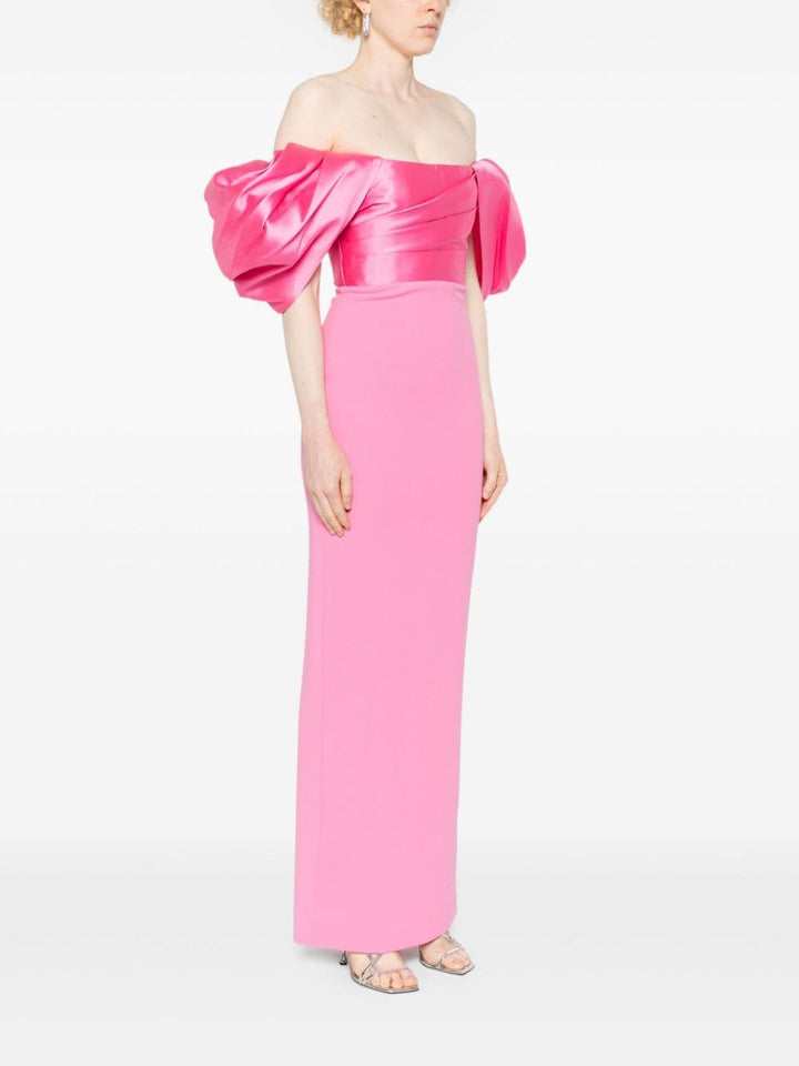 Solace London Off-Shoulder Strapless Pink Dress