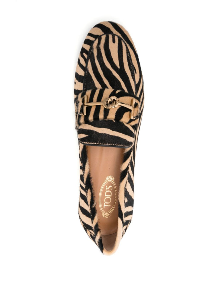 Tod's tiger print loafers