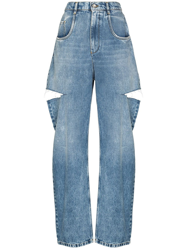 Maison Margiela Cut Out High Waist Jeans