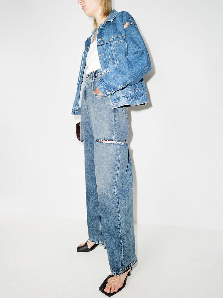 Maison Margiela Cut Out High Waist Jeans