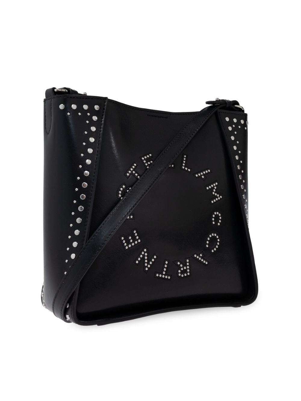 Stella McCartney Studded Logo Square Crossbody Bag