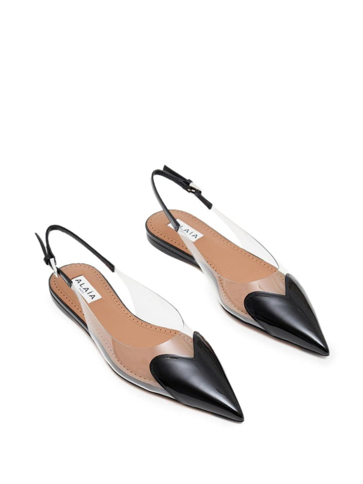 Alaia Le Coeur Flat Slingbacks