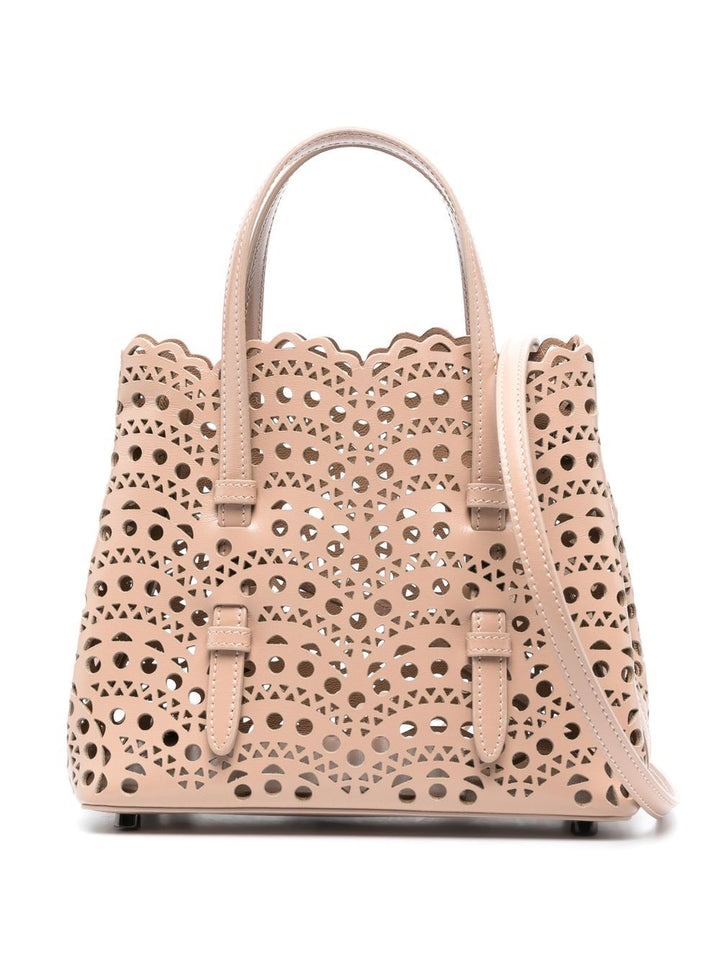 Alaia Mina Bag in Vienne Wave Calfskin