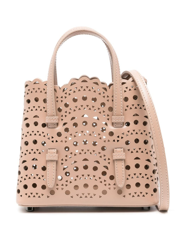 Alaia Mina Bag in Vienne Wave Calfskin