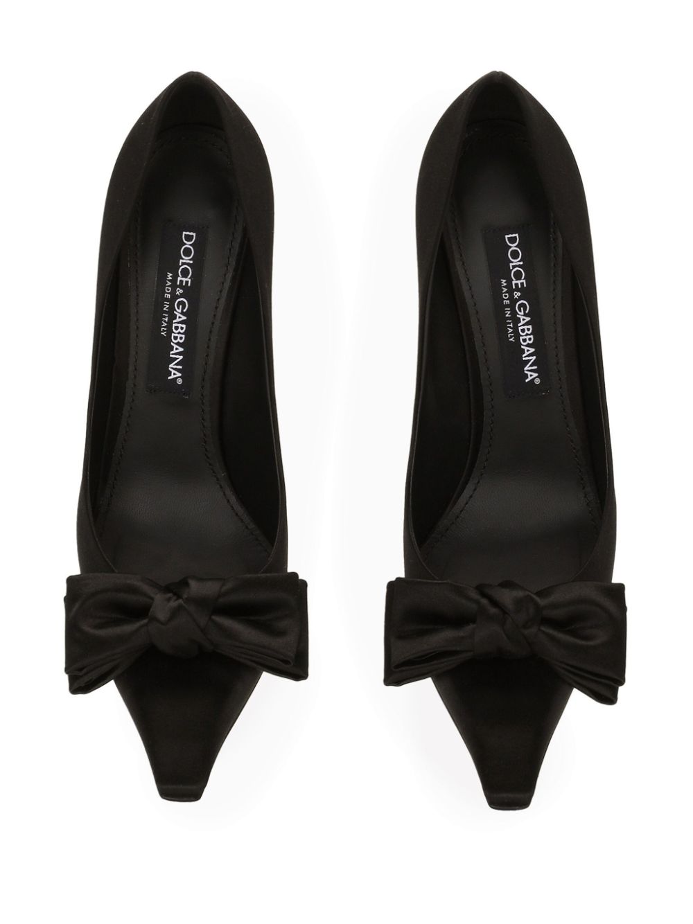 Dolce & Gabbana Bow detail satin pumps