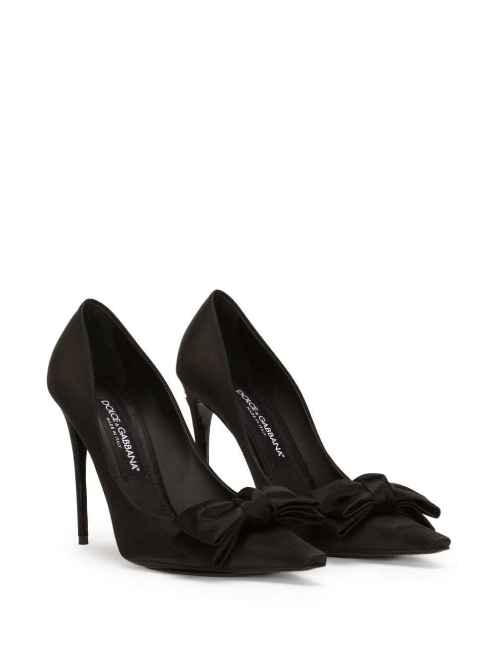 Dolce & Gabbana Bow detail satin pumps