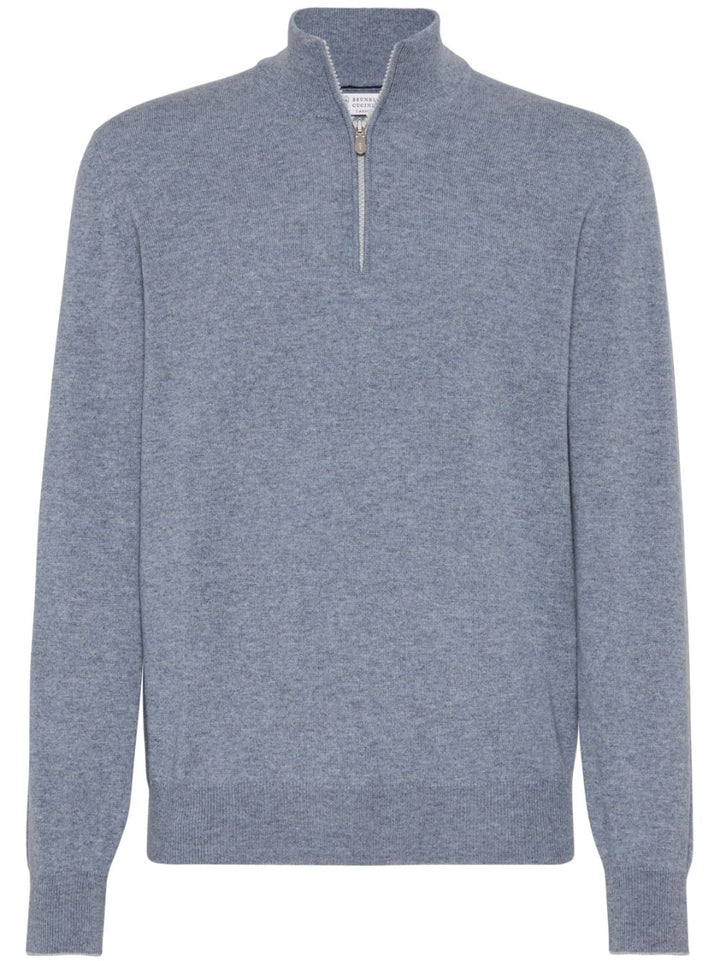 Brunello Cucinelli Sweaters Clear Blue