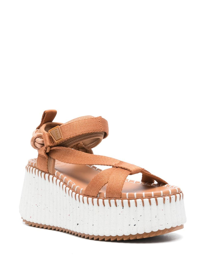 Chloè Sandals Leather Brown