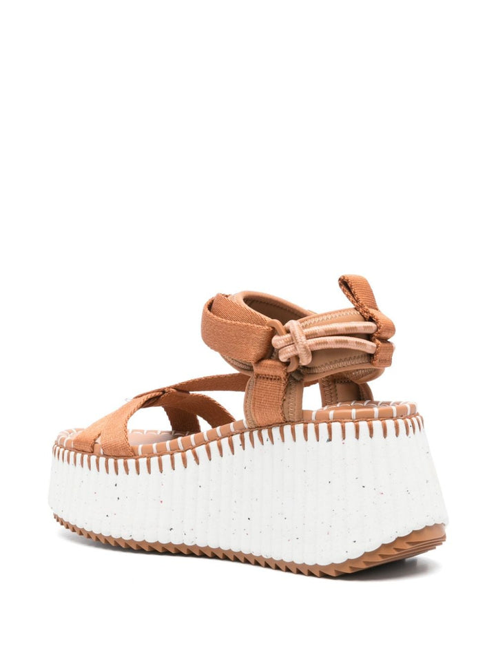 Chloè Sandals Leather Brown