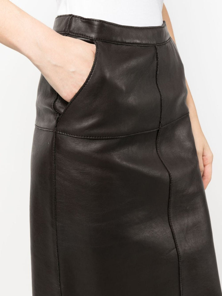 Parosh Leather Skirt