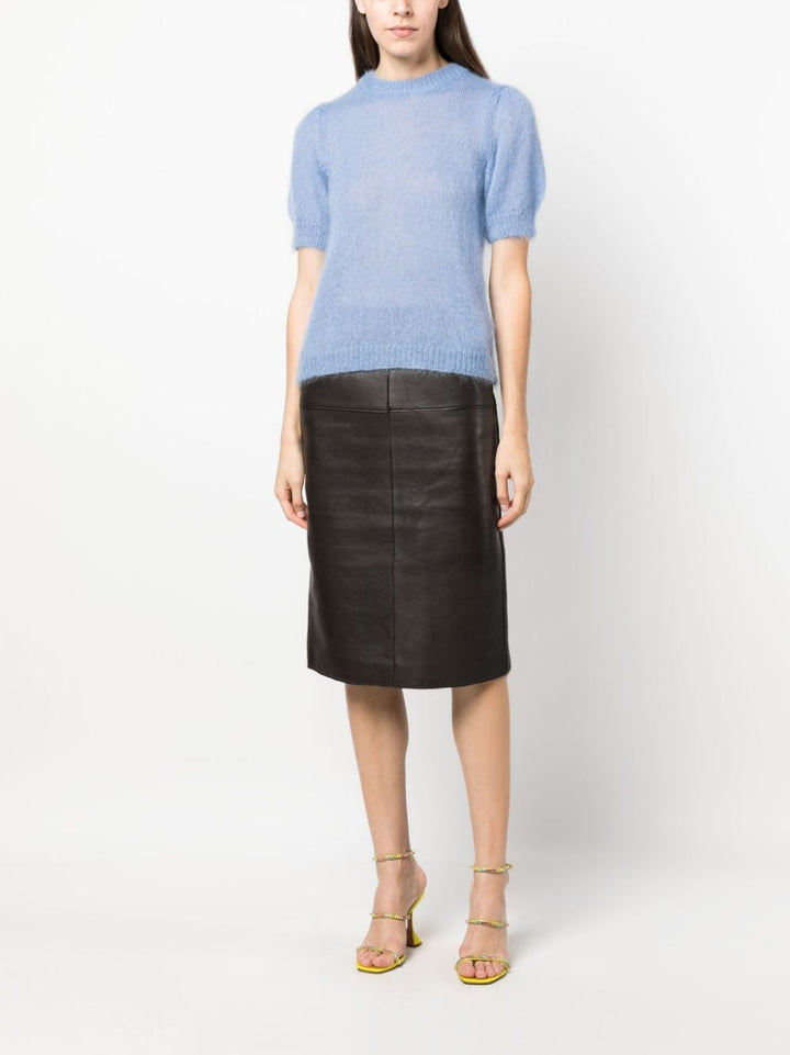 Parosh Leather Skirt