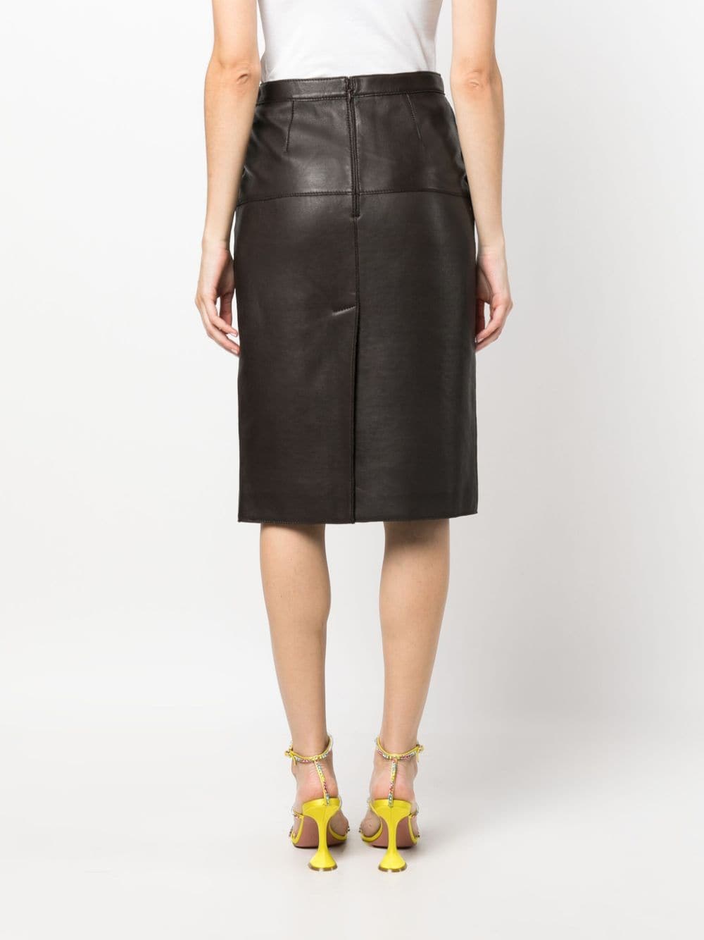 Parosh Leather Skirt