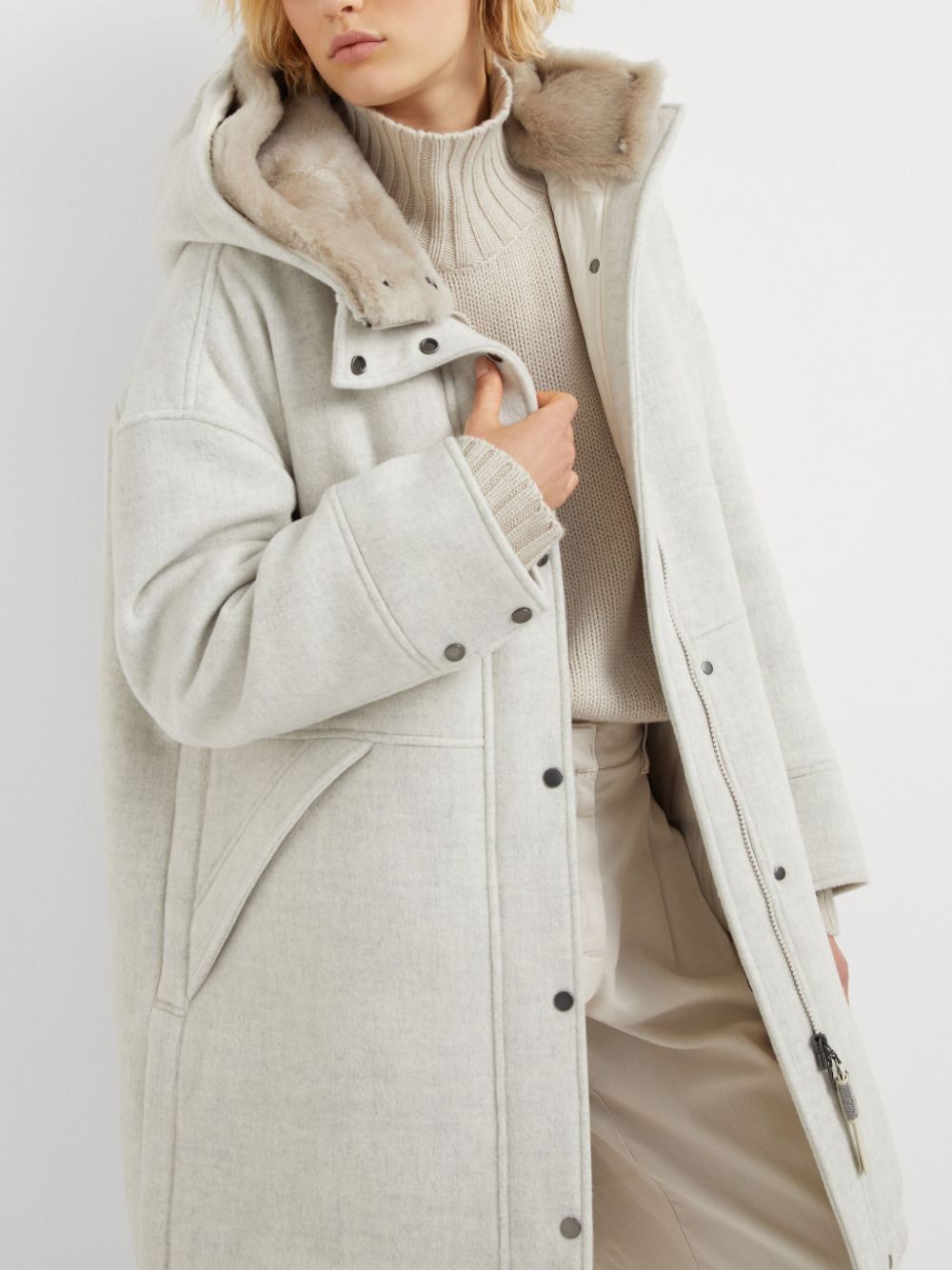 Brunello Cucinelli Coat Light Grey