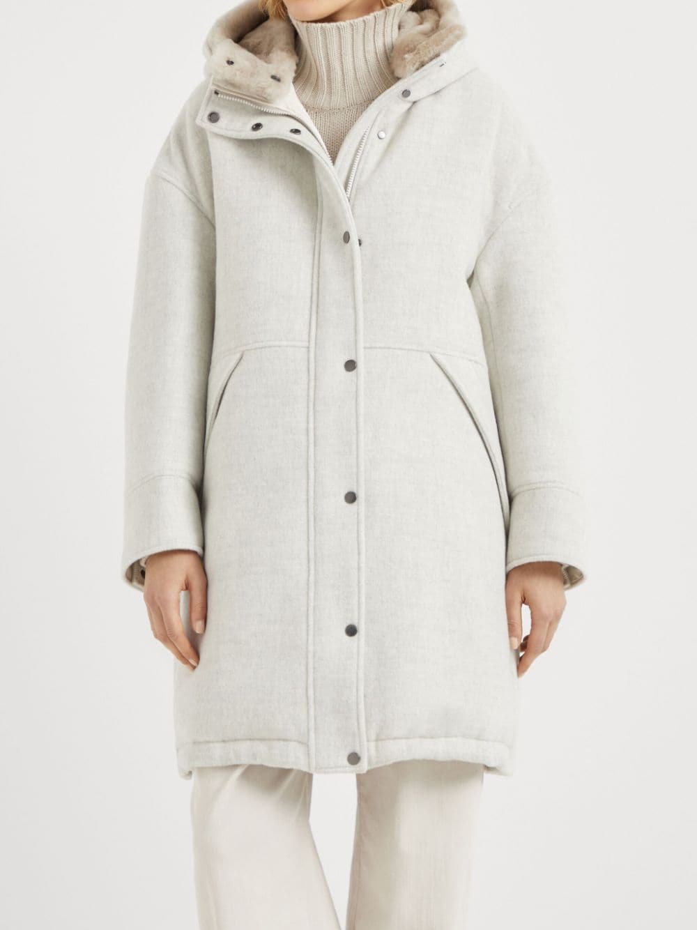 Brunello Cucinelli Coat Light Grey