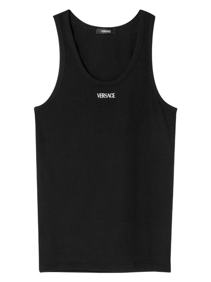 Versace Black Logo Tank top