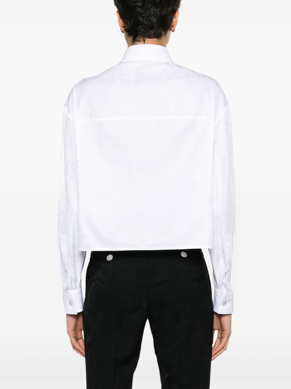 Versace Cropped White Shirt