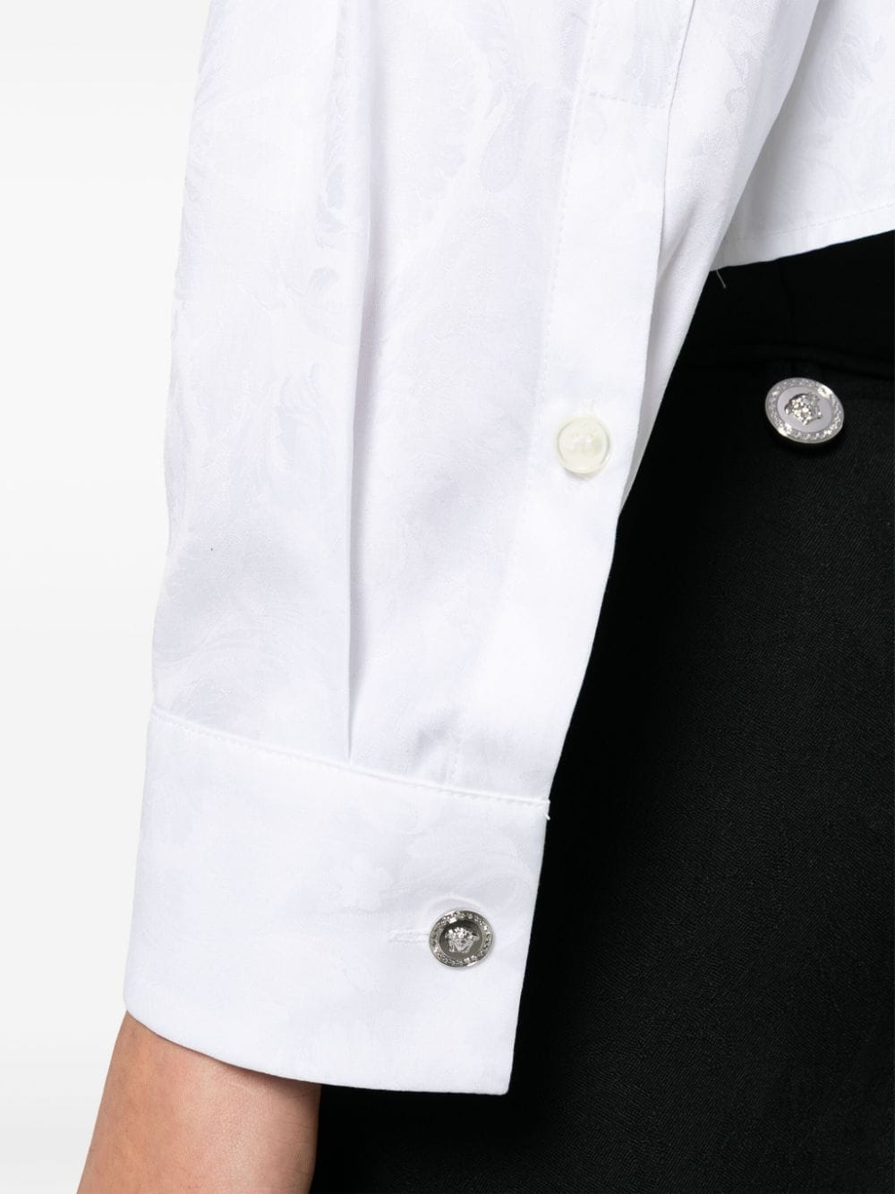 Versace Cropped White Shirt