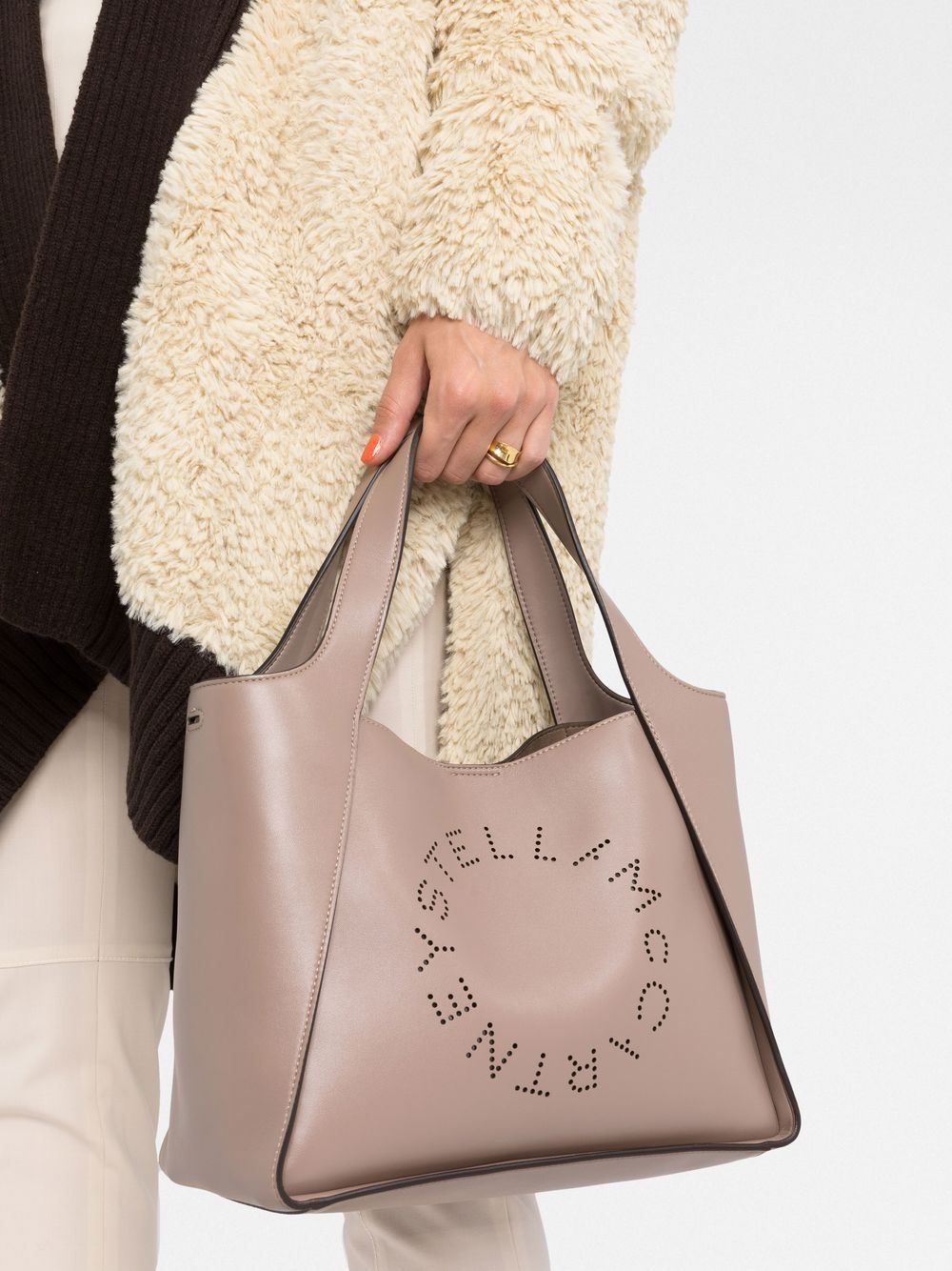 Stella McCartney Perforated Logo Tote Bag