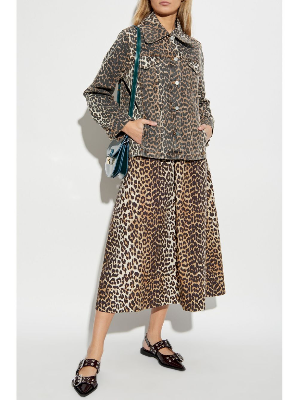 GANNI Leopard Skirt