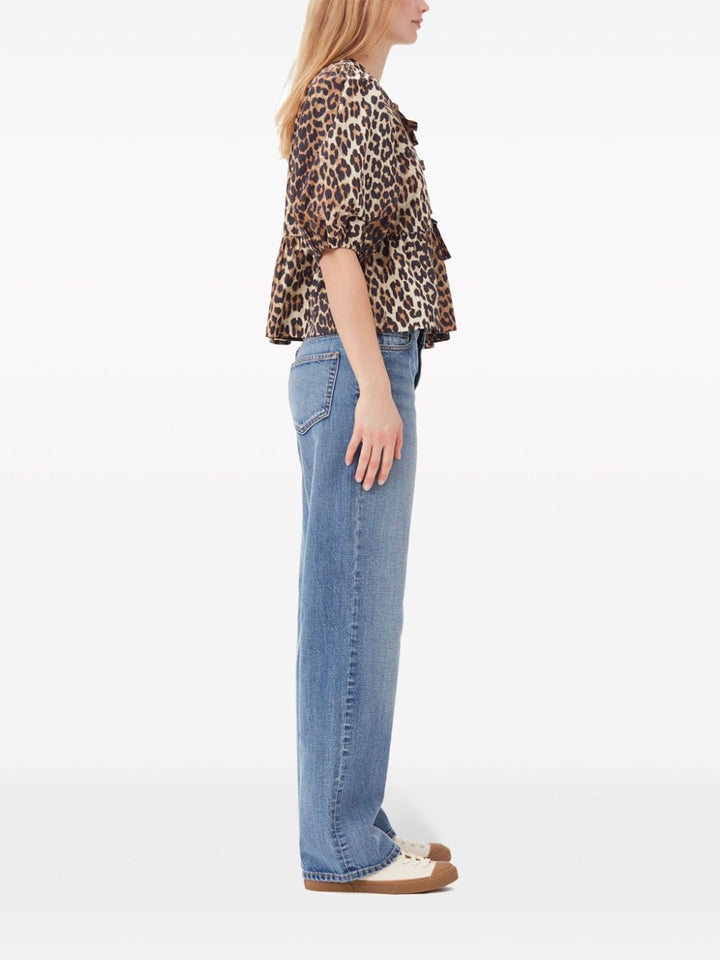 GANNI Leopard top