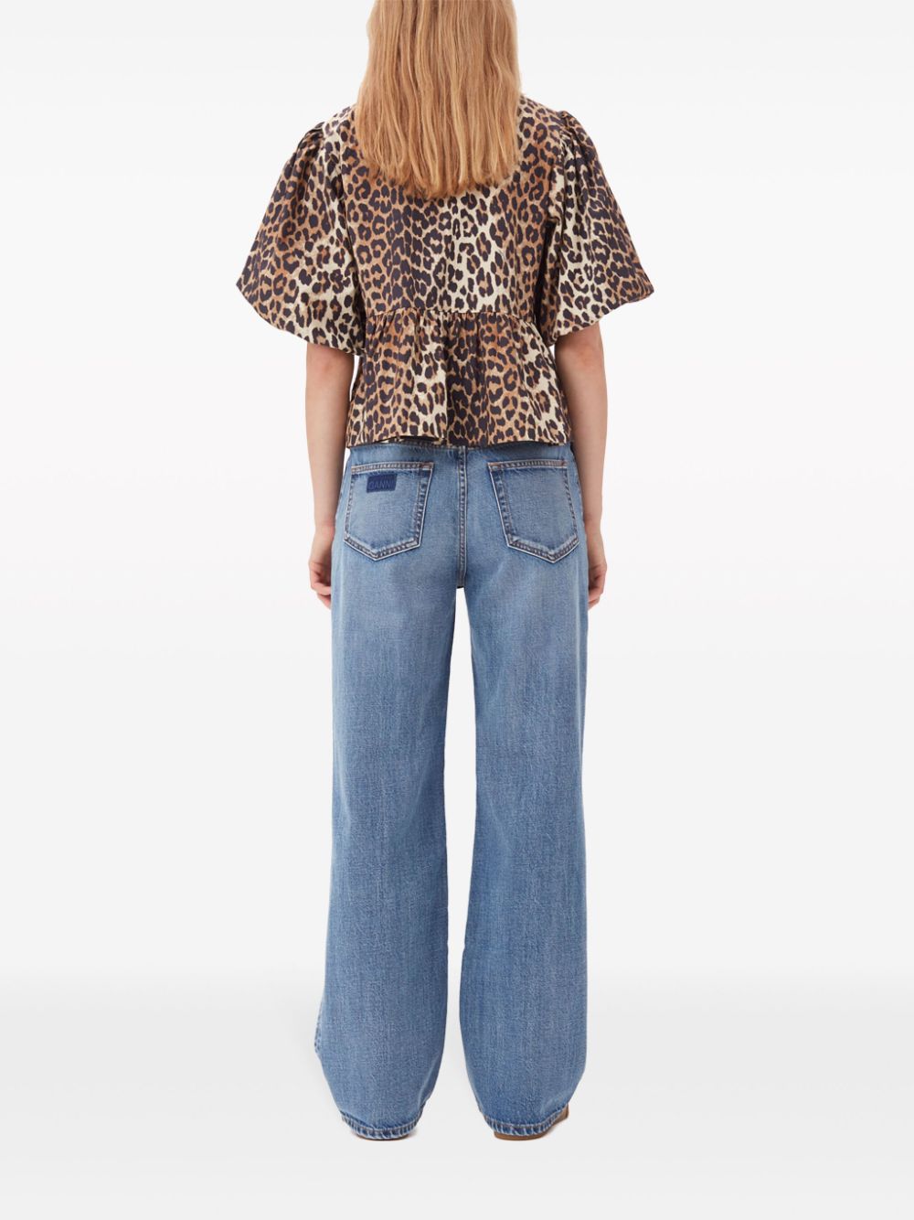 GANNI Leopard top