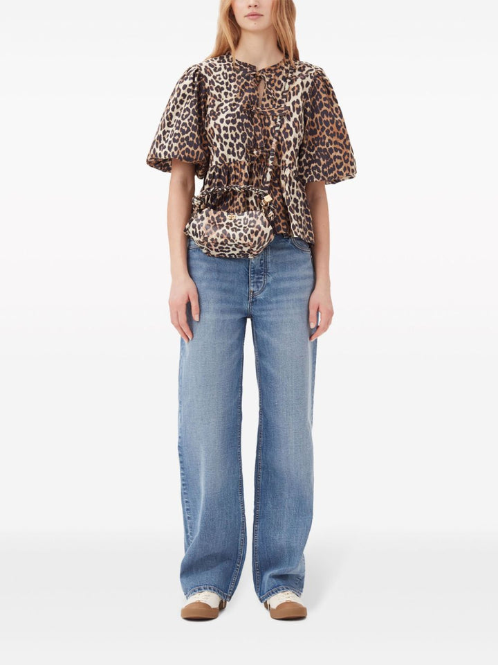 GANNI Leopard top