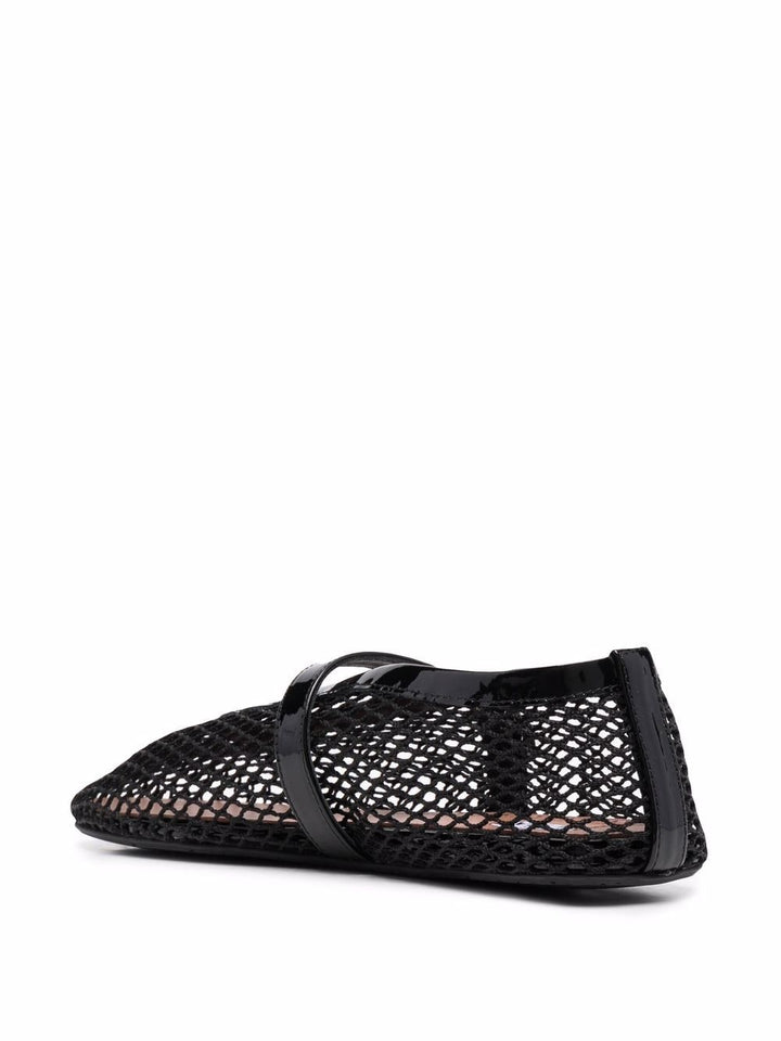 Alaia Fishnet Mesh Ballet Flats