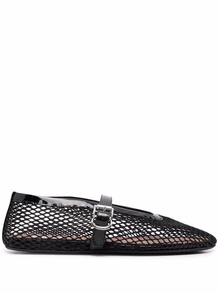 Alaia Fishnet Mesh Ballet Flats