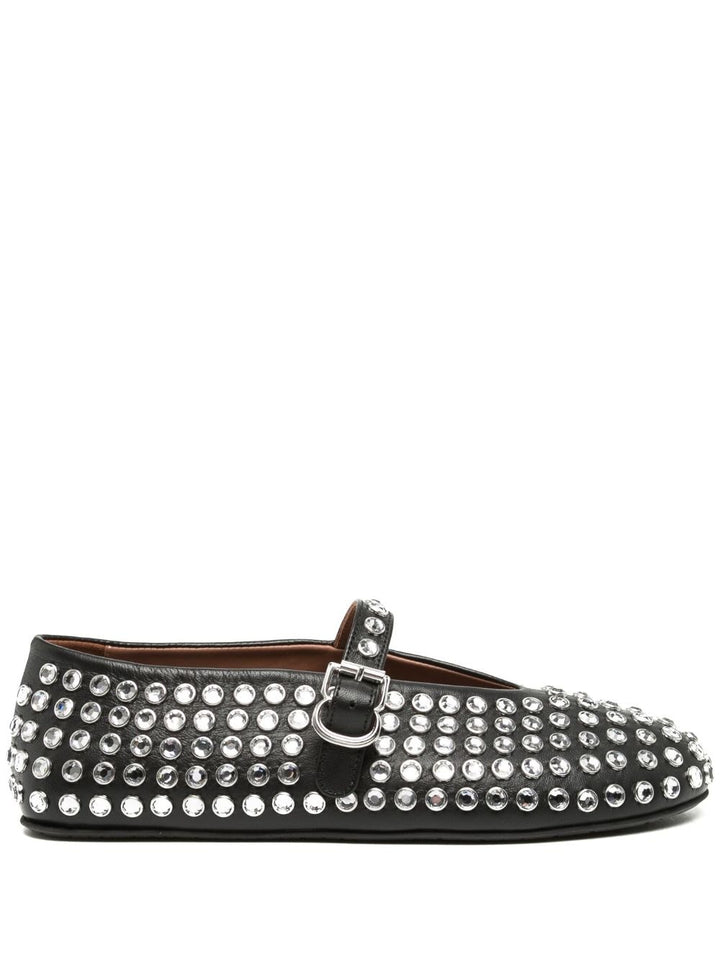 Alaia Crystal Studded Ballet Flats