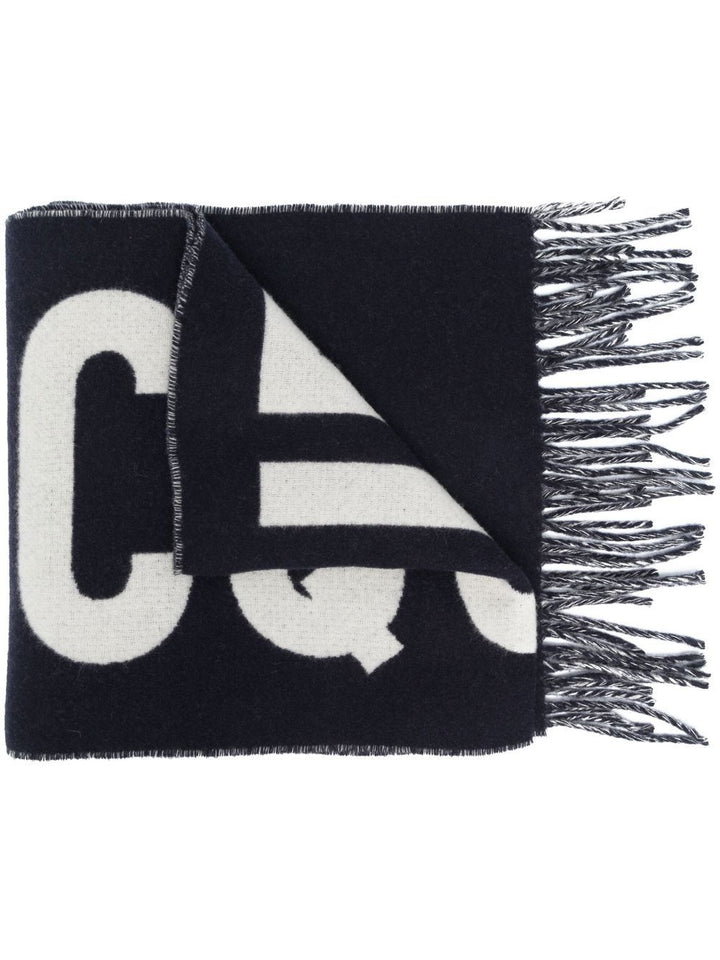 JACQUEMUS Logo Scarf Navy Blue