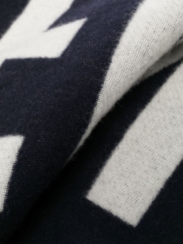 JACQUEMUS Logo Scarf Navy Blue