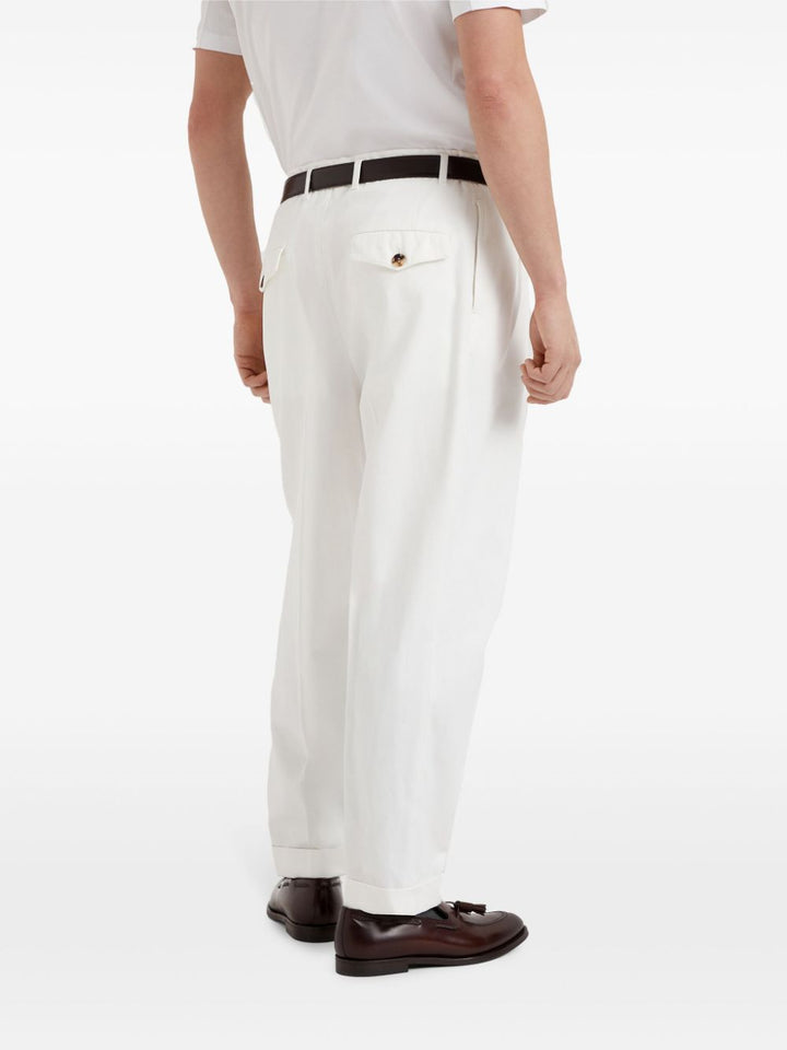 Brunello Cucinelli White Trousers