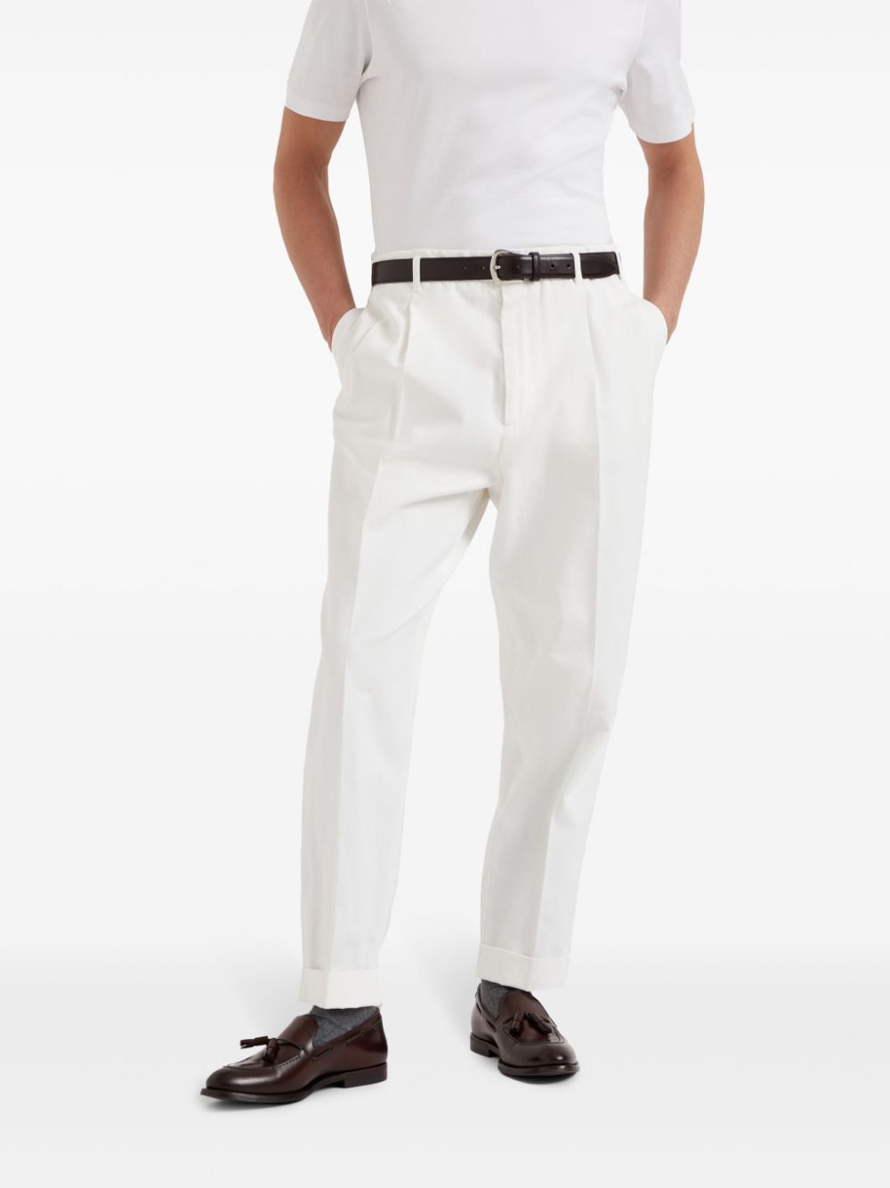 Brunello Cucinelli White Trousers