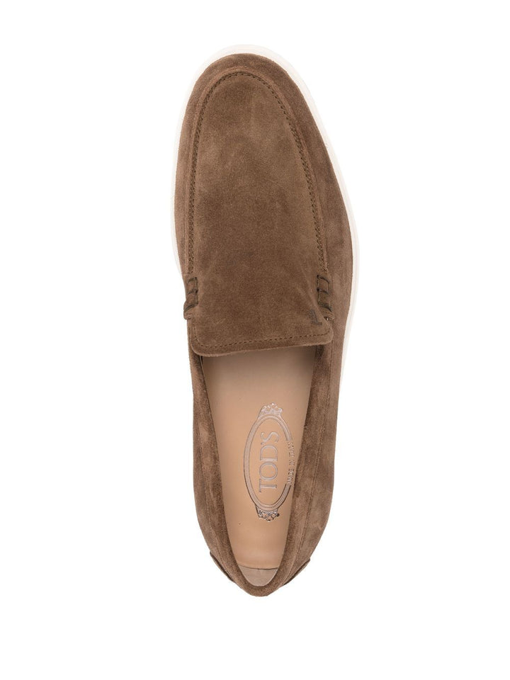 Tod's brown suede loafers