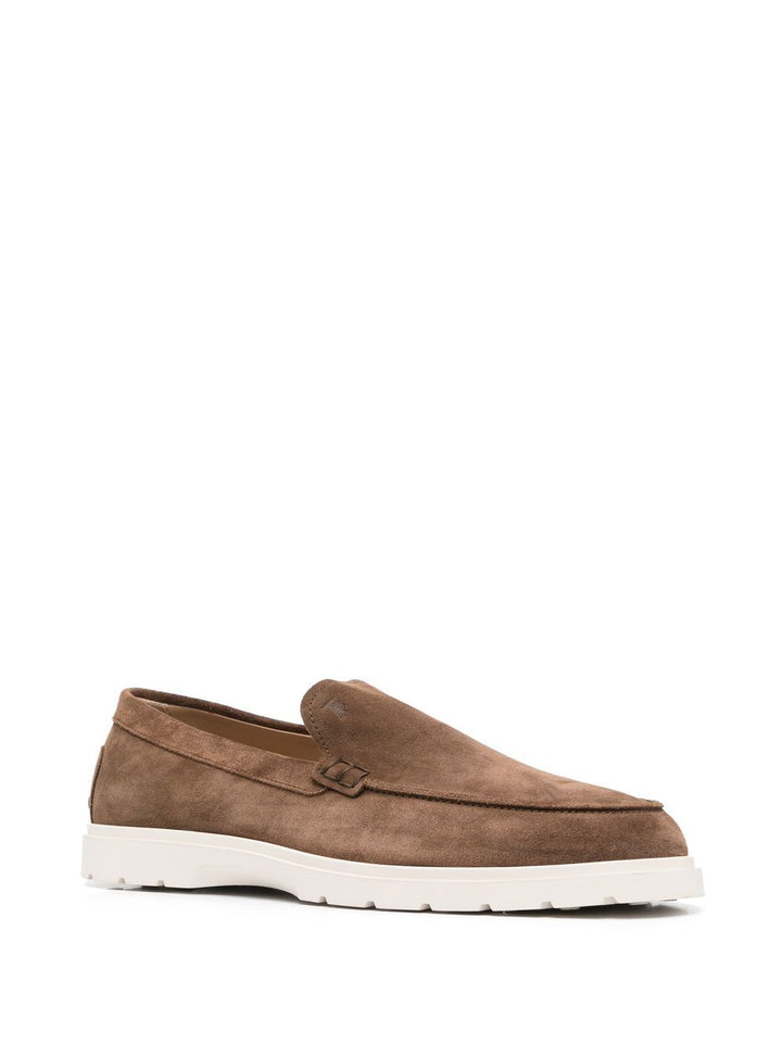 Tod's brown suede loafers