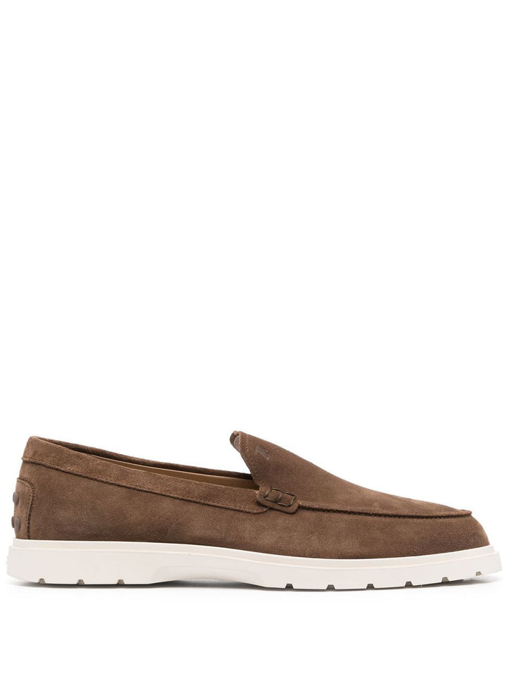 Tod's brown suede loafers