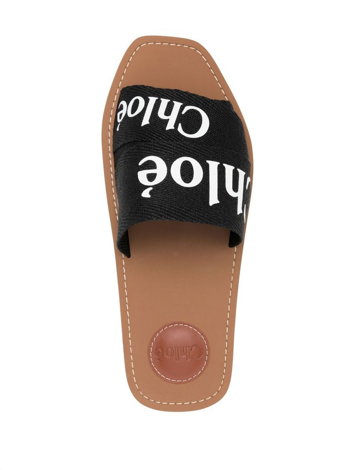 Chloè Black Woody Sandals