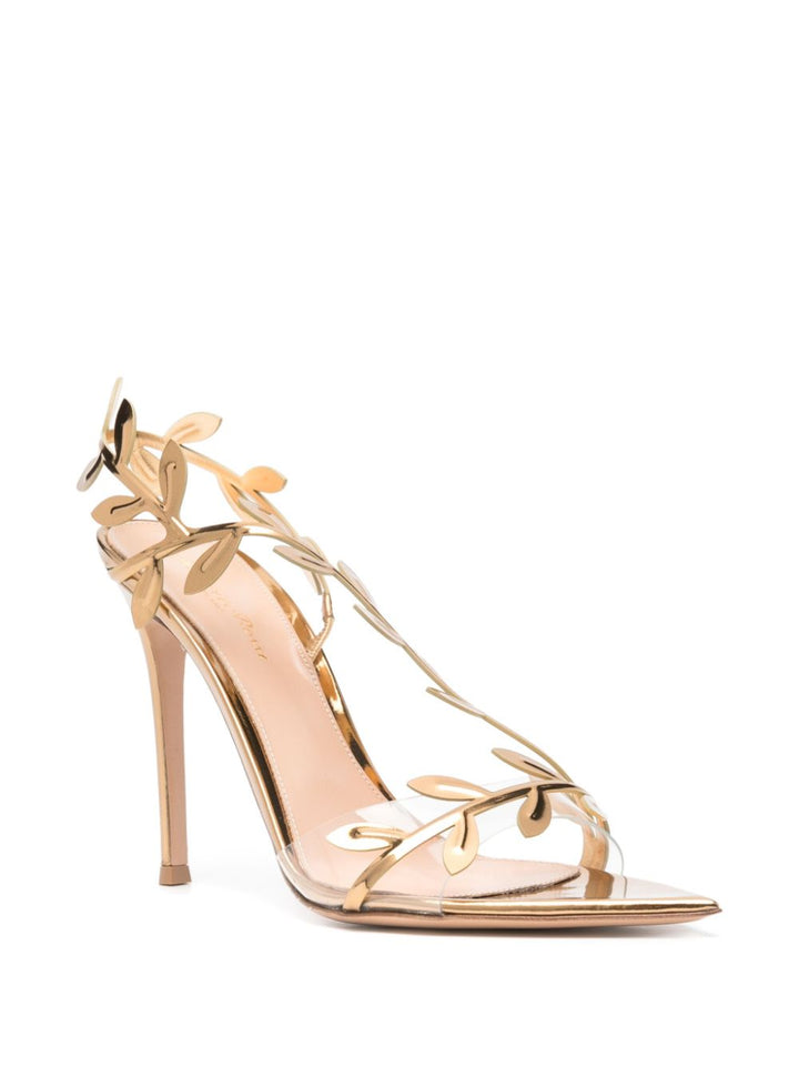 Gianvito Rossi Flavia Gold Sandals