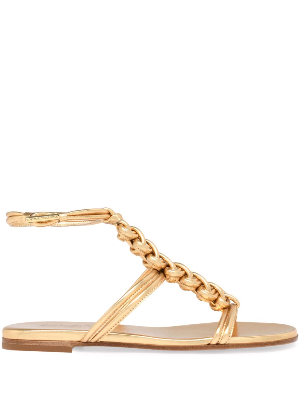 Gianvito Rossi leather gold Sandals