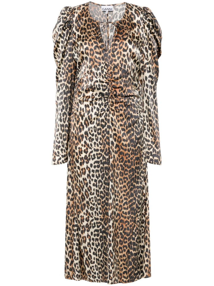 GANNI Leopard Dress