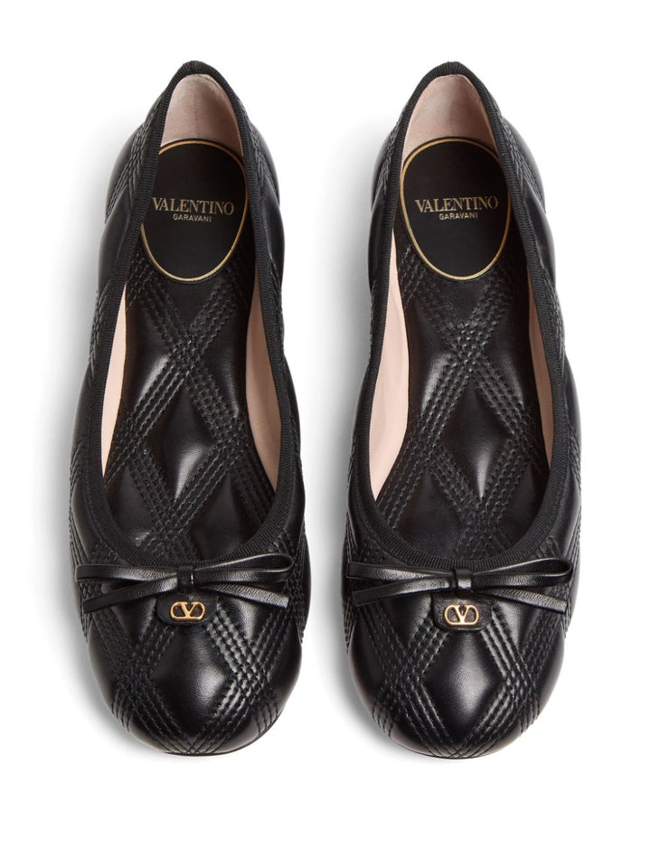 Valentino Garavani Quiltie 67 leather ballet flats