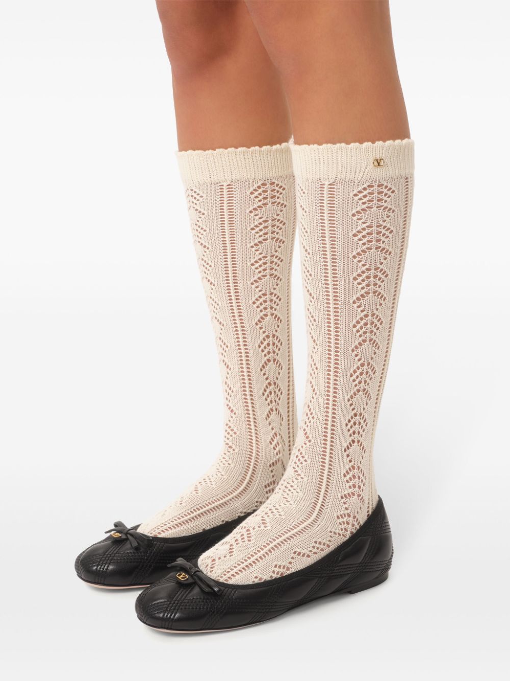 Valentino Garavani Quiltie 67 leather ballet flats