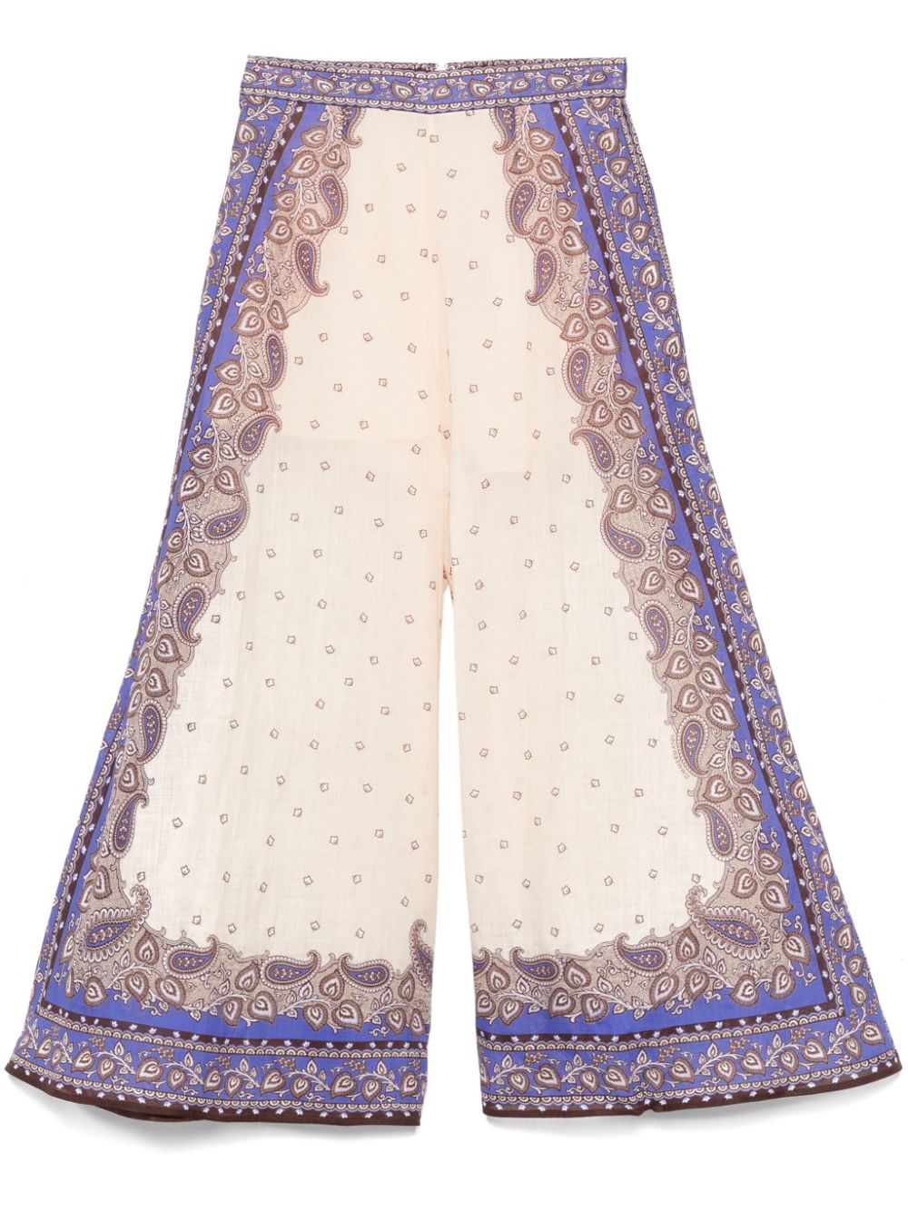 ボトムスその他 ZIMMERMANN Women Pants 1760PRS254PPSLY Purple Maxine Wide Leg Cropped Pant Purple Paisley Online | Zimmermann