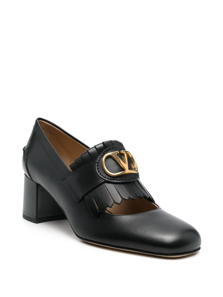 Valentino Garavani Vlogo Signature Pumps With Fringes 55mm